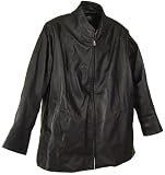 NETTAILOR 5001 Women Plus Size Soft Lamb Real Leather Swing Coat With Zip Out Liner