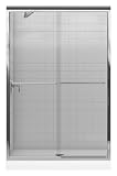 KOHLER K-702208-L-SHP Fluence Frameless Bypass Shower Door, Bright Polished Silver