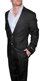 Polo Ralph Lauren Italy Wool Mens Suit Brown Pinstripe