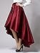 Choies Women's Burgundy/Black Bowknot High Waist Hi-lo Party Skater Skirt