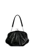 Lulu Guinness Large Black Patent Amelie Bag