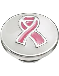 Kameleon Pink Ribbon White Enamel JewelPop KJP116