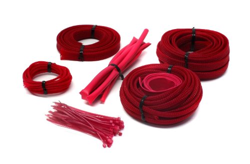 mod/smart Power Supply Cable Sleeving Kit- UV Red