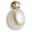18K Two-Tone Gold Paspaley South Sea Cultured Fine Drop Pearl Pendant - 15.00mm
