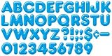 New Trend Enterprises Inc Ready 100 Uppercase Letters 2inch 3-D Blue 20 Punctuation Marks