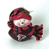 Pack of 2 NFL Atlanta Falcons Musical Light-up Snowman Christmas Ornaments 2.75"