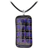 Holly Lynn Purple Geometric Glitz Dichroic Glass Necklace