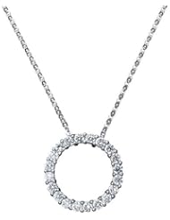 Crislu Classic Circle of Life Pendant with 16" Extender Chain (1.10 cttw)
