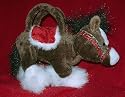 Clydesdale HORSE clutch PURSE holiday STUFFED ANIMAL