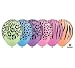 Neon Safari Assortment Qualatex Latex Balloons, 11-Inch 25 Per Pack
