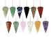 Semi-Precious Stone Cone 12 Pendulum Set