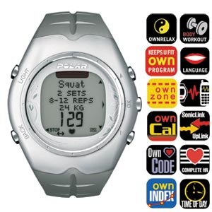 POLAR Fitness-Computer F55 ice aluminium