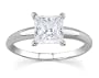 1/3 ct.tw Princess Diamond Solitaire Ring in 14k White Gold