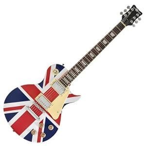 Guitare électrique par Gear4music avec le drapeau anglais Union Jack