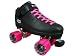 Riedell R3 Black Boots with Pink Cayman Wheels and Pink Laces Mens Boys Ladies Womens Girls Kids Childrens Youth Quad Speed Roller Derby Skates