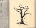 Spooky Halloween Tree Rubber Stamp