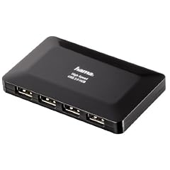 Hama USB 2.0 Hub 1:4 mit Netzteil schwarz