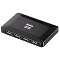 Hama USB 2.0 Hub 1:4 mit Netzteil schwarz
