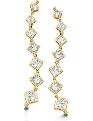 0.25 cttw. Diamond Earrings Journey Pendant 14K White Gold