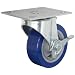 E.R. Wagner Plate Caster, Swivel with Pinch Brake, Polyurethane on Polyolefin Wheel