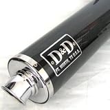 89-92 Suzuki GSXR1100 black/carbon D&D Full Exhaust - Part No. 851-21C