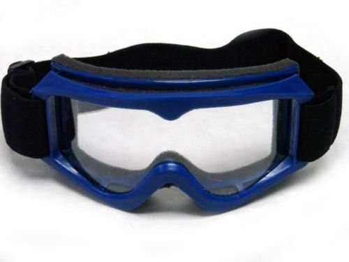 Adult BLUE GOGGLES Motocross MX Dirt Bike ATV 