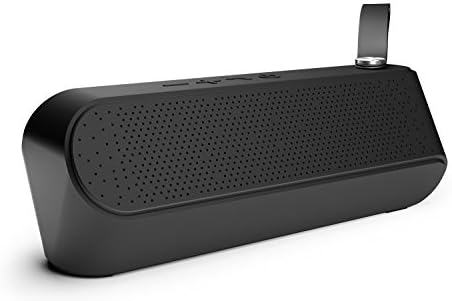 EVIZIAN Free Spirit IPX65 10 Watt Rugged Bluetooth Water-resistant Shockproof Wireless Speaker with 2600mAh Battery, Compatible with all Bluetooth Devices - Black