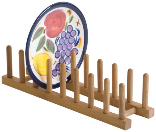 Lipper International 887 Bamboo Plate Rack/Pot Lid Holder