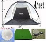 Golf Training Aids Set(blk Hitting Net+min Mat+chippint Net+36 Wiffile Balls)
