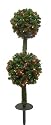 4' Indoor Outdoor Pre-Lit Christmas Topiary Double Ball Stake Tree #H62976
