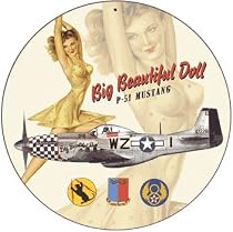 P-51 Mustang Pin-Up Girl Sign
