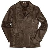 Forzieri Men's Brown Italian Genuine Leather Blazer
