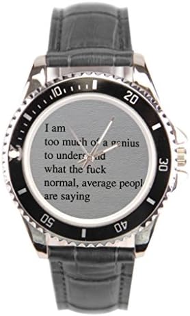 GoldenVenus You'Re A Genius Affirmation Watch