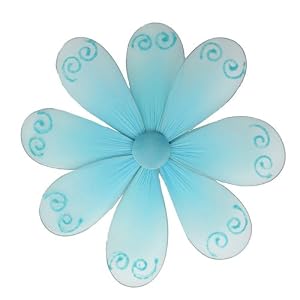 10 Blue Swirl Glitter Daisy Flower nylon hanging ceiling wall baby nursery room wedding... by Bugs-n-Blooms