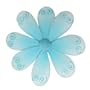 10" Medium Blue Swirl Daisy Flower Decorations - daisies flowers hanging nylon nursery bedroom girls room ceiling wall decor, wedding birthday party baby bridal shower