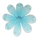 10" Medium Blue Swirl Daisy Flower Decorations - daisies flowers hanging nylon nursery bedroom girls room ceiling wall decor, wedding birthday party baby bridal shower