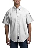 Upscale 100% Cotton Short Sleeve Twill Shirt - White