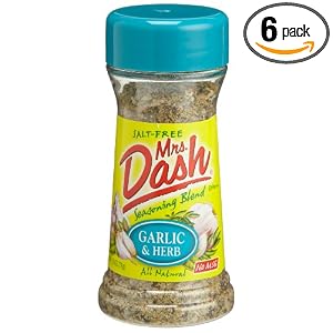 Mrs. Dash Garlic and Herb Salt Free Blend, 2.5-Ounce Shakers (Pack of 6) by Mrs Dash