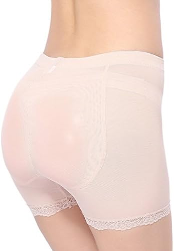 THANKSET Women's Shaper Panty with Silicone Butt Pads Booty Padded Nude