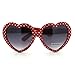 SA106 Polka Dot Print Plastic Heart Shape Cute Womens Sunglasses