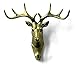 Herngee Deer Single Wall Hook / Hanger Animal shaped Coat Hat Hook Home Decorations , Antique Brass Color