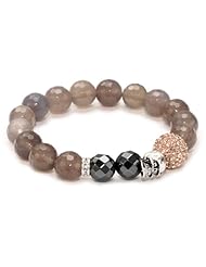 Very Me NEW YORK Rose Gold Faceted Hematite-Color Bracelet, 10mm
