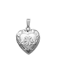 Sterling Silver Cremation and Hair Locket w/ Diamond Center 3/4 inch x 3/4 inch in Sterling Silver