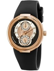 Philip Stein Womens 31-ARG-RBB Active Rose Gold and Black Rubber Strap Watch
