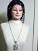Sn108, Hand Crocheted Gun Metal Color Metallic Gimp Large Snood Trimmed with Fire Polished Black Beads for Women in Combination with Sterling Silver Long Chain Necklace with New York Yankee Pendant