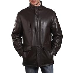 BGSD Men's Thinsulate Filled New Zealand Lambskin Leather Coat