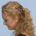 Diamond Skinny Large Black Double Comb Hair Clip By Hairzing