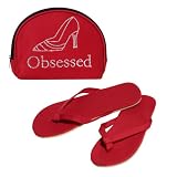 Flexflop Red Twill with Matching Shoe Obsessed Pouch