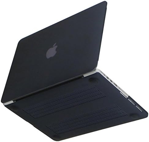 NEXARY Retina 13" Rubberized Hard Case for MacBook Pro 13.3" with Retina Display Model / No Mold Mark, Durable Rubber Feet / Bundle kit with Porch for AC Adopter (Semi-Transp. PR13 Mat Black)