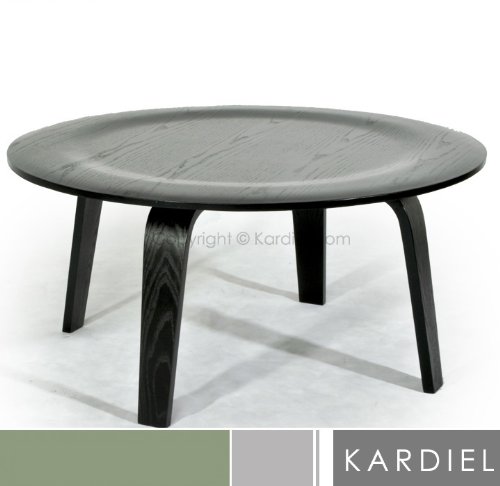 Kardiel Eames Style Plywood Coffee Table, Black Kardiel Eames Style Plywood Coffee Table, Black